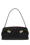 Ferragamo Black Leather Hug Shoulder Bag Neroborgognaborgogna Borse A Mano