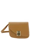 Ferragamo Borsa A Tracolla Fiamma S Con Dettaglio Logo E Patta Obliqua In Pelle Beige Donna In Light Camel