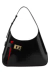 Ferragamo Extra Large Hobo Shoulder Bag In Neroflamered