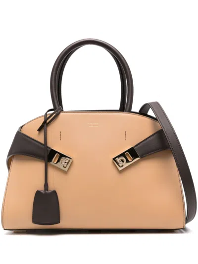 Ferragamo Borsa Tote Hug Piccola In Bianco