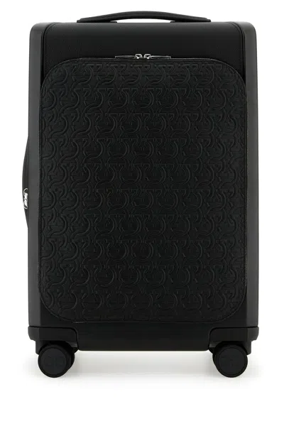 Ferragamo Man Gancini Hand Luggage In Testa Di Moro