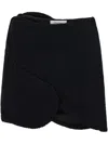 Ferragamo Asymmetric Mini Skirt In Black