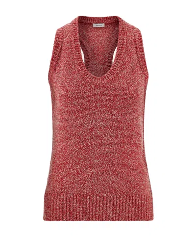 FERRAGAMO BOUCLÉ V-NECK TANK