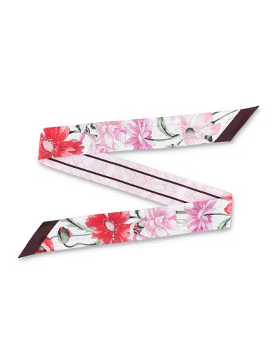 Ferragamo Bouquet Print Mini Bandeau In Cotton Candy