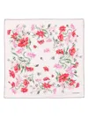 Ferragamo Women's Bouquet Print Silk Scarf In Pink & Purple