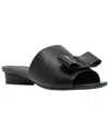 Ferragamo Double Bow Mule Sandals In Black