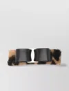 Ferragamo Bow And Fur Hair Accessories In Animal Print