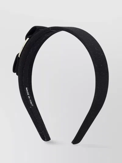 Ferragamo Bow And Metal Hair Accessory In Black
