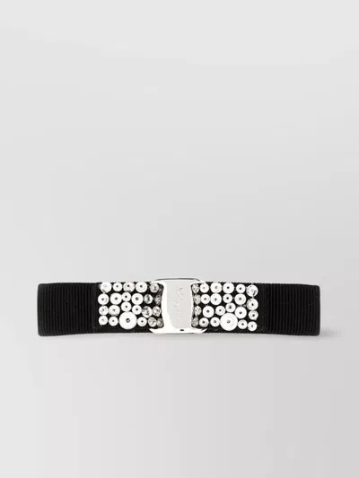 Ferragamo Bow Design Fabric Hair Clip