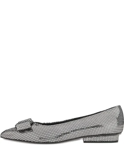 Ferragamo Bow-detail Ballet Flats In Black