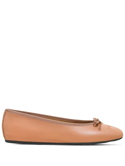 Ferragamo Ballerina New Blush Leather Flats In Pink