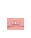 Ferragamo Bow Detail Design Flip Wallet In Pink