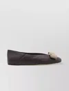 Ferragamo Bow Detail Flat Sole Ballerina Shoes