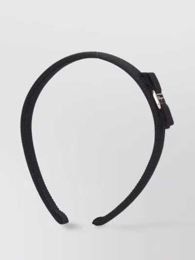 Ferragamo Bow Detail Hair Accessories In Black