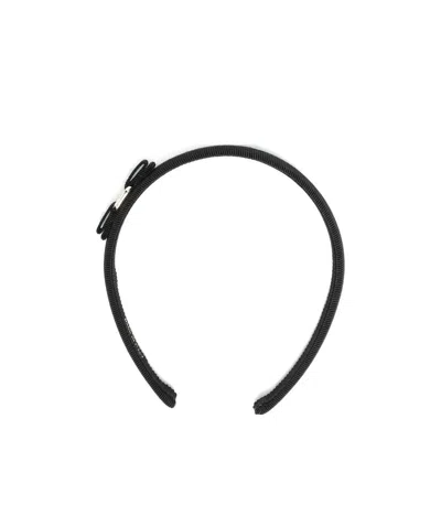 Ferragamo Bow-detail Head Band In Black