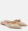 Ferragamo Patent Leather Giulye Mules 10 In Beige