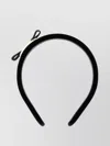 Ferragamo Cerchietto In Pelle Nera  Donna In Black