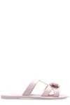 Ferragamo Women's Lilou Rubber Slides In Cotton