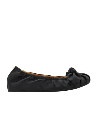 Ferragamo Bow Embellished Ballet Flat In Black