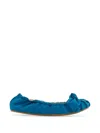 Ferragamo Bow Embellished Ballet Flat In Blue