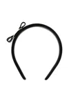 Ferragamo Cerchietto In Pelle Nera  Donna