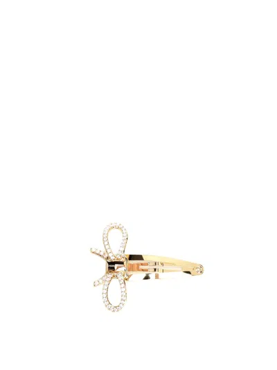 Ferragamo Bow Hair Clip In Gold