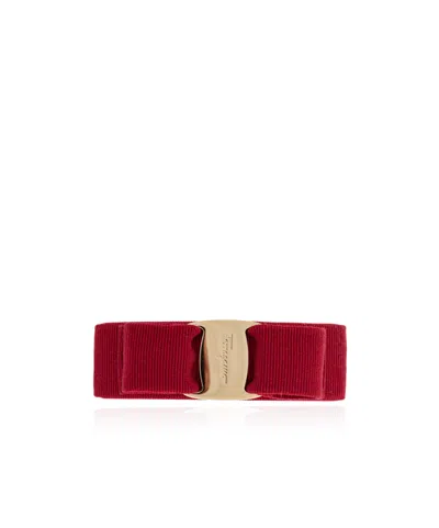 Ferragamo Bow Hair Clip In Red