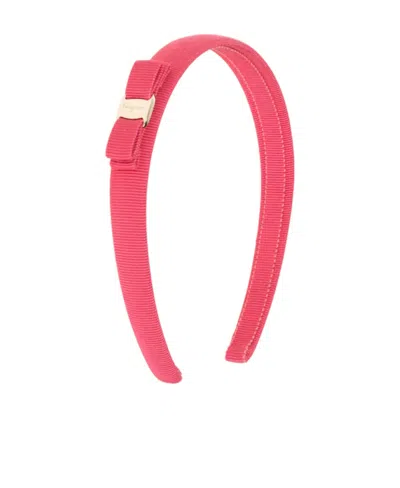 Ferragamo Bow Headband In Red