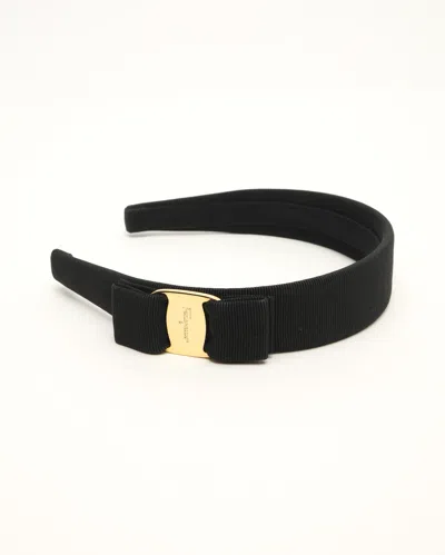Ferragamo Bow Headband In Black