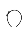 Ferragamo Black Fabric Hairband In Brown