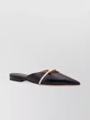 Ferragamo Bow Leather Mule Printed Detail