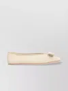 Ferragamo Bow Mesh Round Toe Ballet Flats