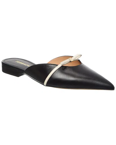 FERRAGAMO FERRAGAMO BOW MINI LEATHER MULE