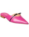 Ferragamo Bow Mini Leather Mule In Purple