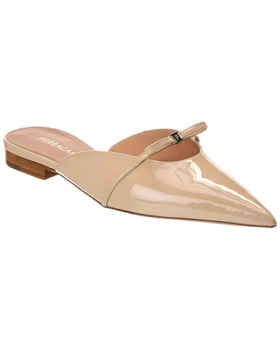 FERRAGAMO FERRAGAMO BOW MINI PATENT MULE