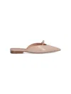 Ferragamo Bow Detail Pointed Toe Patent Mules
