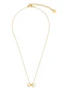 Ferragamo Adjustable Chain Bow Detail Pendant Necklace In Gold