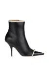 Ferragamo Pointed Ankle Boot With Mini Bow Detail In Black