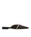 Ferragamo Bow Pointed Toe Mules In Black