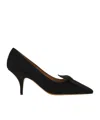Ferragamo Pointed Toe Stiletto Heel Pumps With Bow In Black