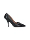 Ferragamo Stylish Pumps With Pointed Toe And Bow In Black
