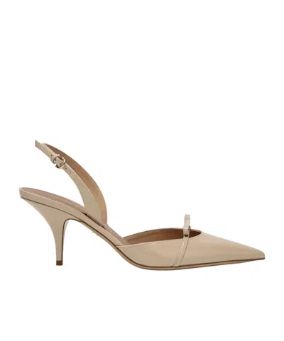 Ferragamo Bow Stilet-heeled Sandals In Nude
