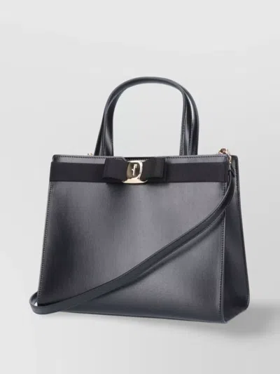 Ferragamo Bow Strap Tote Handles Structure