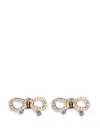 Ferragamo Vara Bow Earrings In Gold