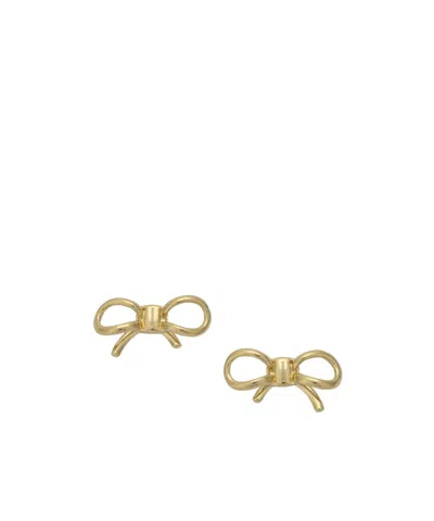 Ferragamo Bow-stud Earrings In Gold