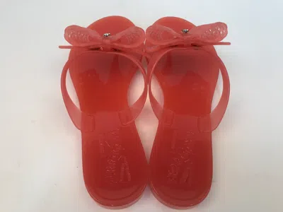 Ferragamo Bow-tie Decorative Slippers In Red