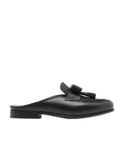 Ferragamo Bow Tie Details Muller Shoes In Black