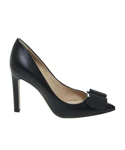Ferragamo Bow-tie High Heels In Black