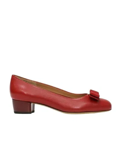 Ferragamo Bow-tie High Heels In Brown