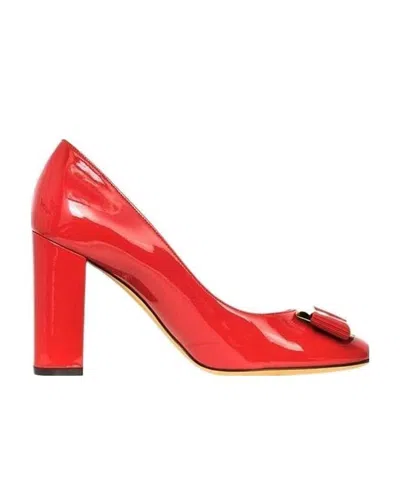 Ferragamo Bow-tie High Heels In Red